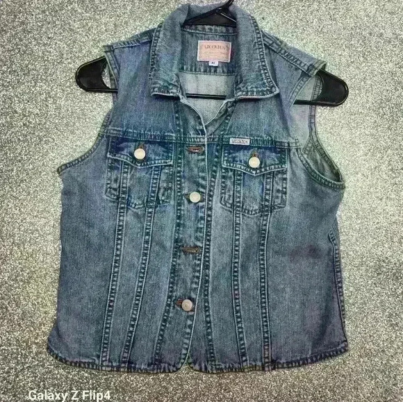 stockton Jackets & Blazers - 1990S Stockton jean  vest size med